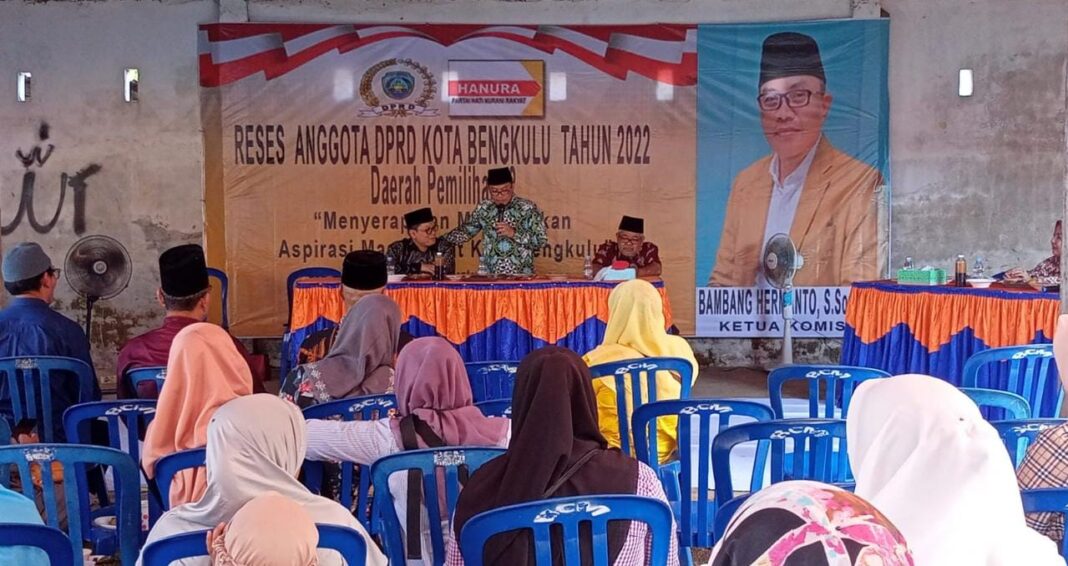 Caption foto: Anggota DPRD Kota Bengkulu, Bambang Hermanto.